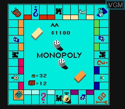 Image in-game du jeu Monopoly sur Nintendo NES