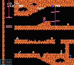 Image in-game du jeu Spelunker sur Nintendo NES