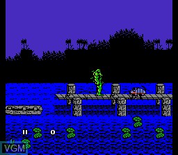 Image in-game du jeu Swamp Thing sur Nintendo NES