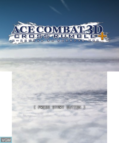 Image de l'ecran titre du jeu Ace Combat 3D - Cross Rumble+ sur Nintendo 3DS