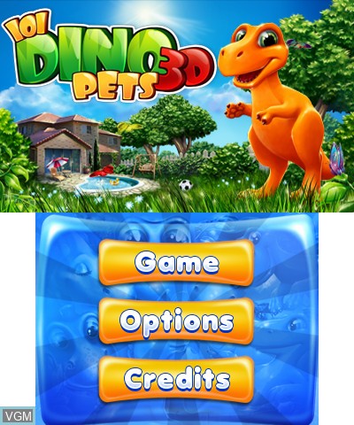 Image de l'ecran titre du jeu 101 DinoPets 3D sur Nintendo 3DS