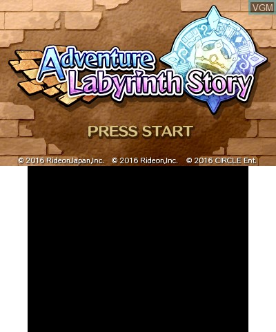 Image de l'ecran titre du jeu Adventure Labyrinth Story sur Nintendo 3DS