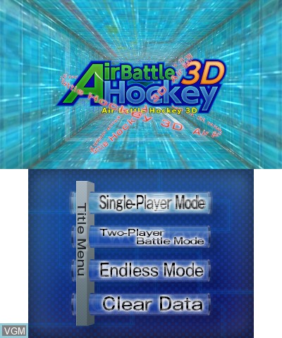 Image de l'ecran titre du jeu Air Battle Hockey 3D sur Nintendo 3DS