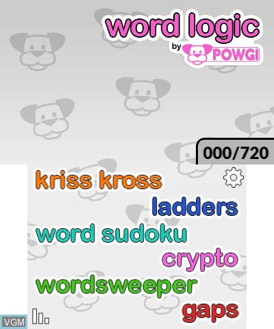 Image de l'ecran titre du jeu Word Logic by POWGI sur Nintendo 3DS