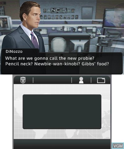Image du menu du jeu NCIS 3D sur Nintendo 3DS