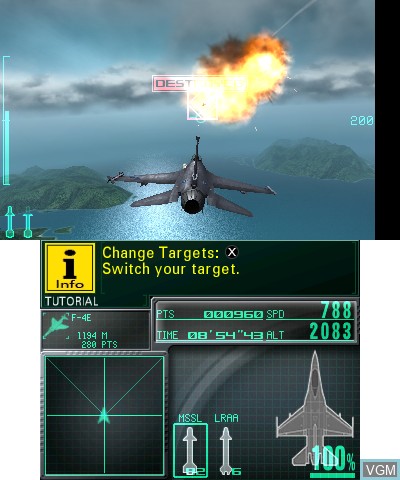 Image in-game du jeu Ace Combat - Assault Horizon Legacy sur Nintendo 3DS