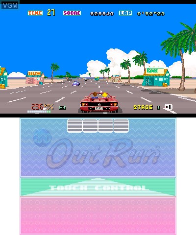 Image in-game du jeu 3D Out Run sur Nintendo 3DS