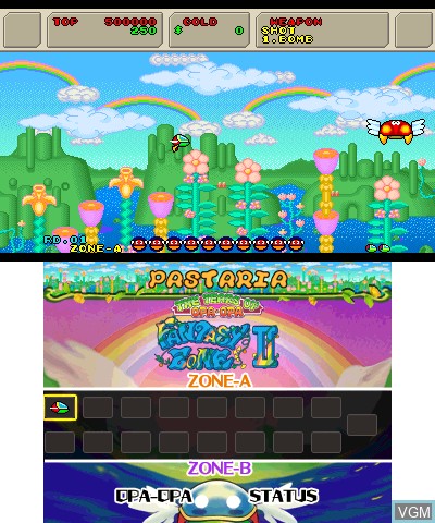 Image in-game du jeu 3D Fantasy Zone II W sur Nintendo 3DS