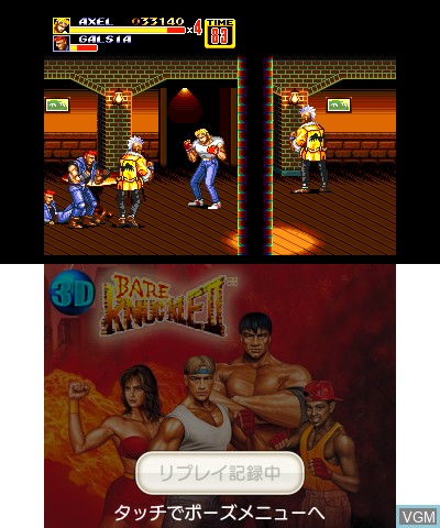 Image in-game du jeu 3D Bare Knuckle II - Shitou e no Chinkon Uta sur Nintendo 3DS