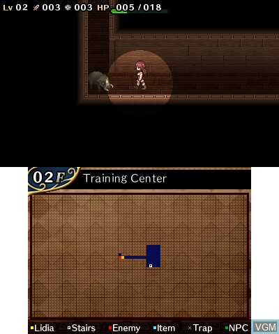 Image in-game du jeu Adventure Labyrinth Story sur Nintendo 3DS
