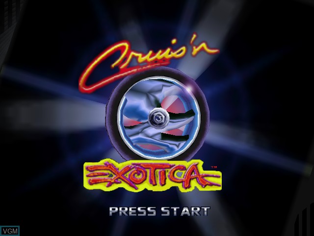 Image de l'ecran titre du jeu Cruis'n Exotica sur Nintendo 64