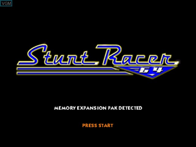 Image de l'ecran titre du jeu Stunt Racer 64 sur Nintendo 64