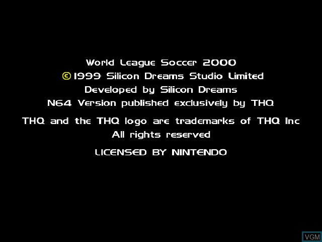 Image de l'ecran titre du jeu RTL WLS 2000 sur Nintendo 64
