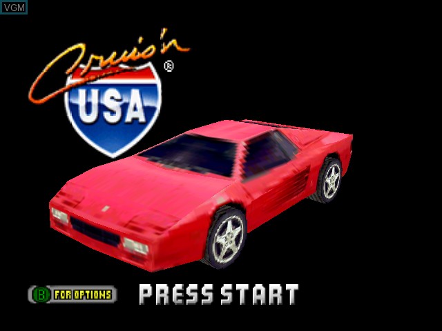 Image de l'ecran titre du jeu Cruis'n USA sur Nintendo 64