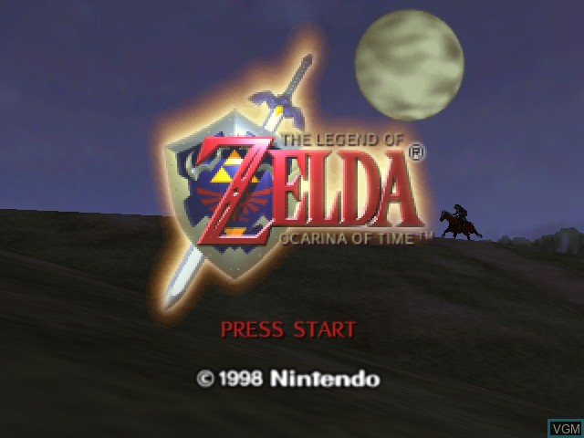 Image de l'ecran titre du jeu Legend of Zelda, The - Ocarina of Time sur Nintendo 64