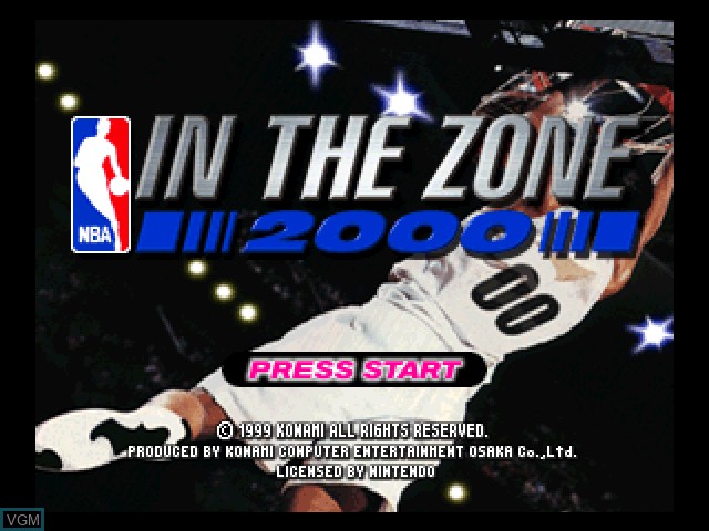 Image de l'ecran titre du jeu NBA In The Zone 2000 sur Nintendo 64