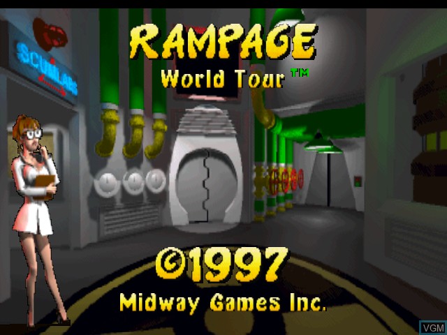 Image de l'ecran titre du jeu Rampage World Tour sur Nintendo 64