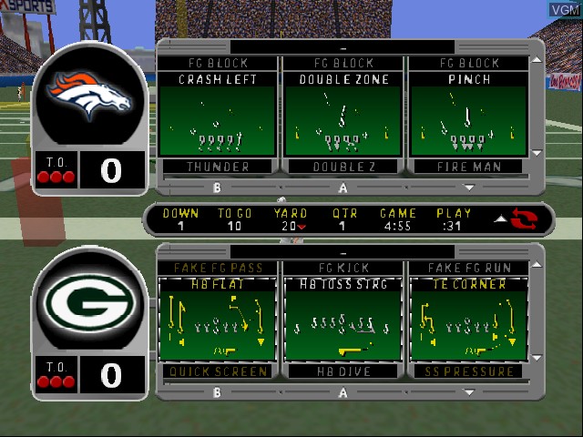 Image in-game du jeu Madden NFL 99 sur Nintendo 64