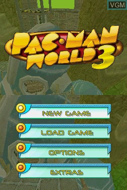 Image de l'ecran titre du jeu Pac-Man World 3 sur Nintendo DS