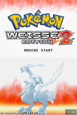 Image de l'ecran titre du jeu Pokemon - Weisse Edition 2 sur Nintendo DS