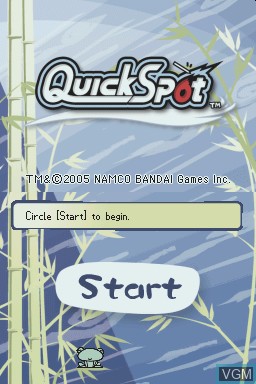 Image de l'ecran titre du jeu QuickSpot sur Nintendo DS