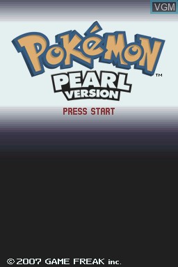 Image de l'ecran titre du jeu Pokemon Pearl Version sur Nintendo DS