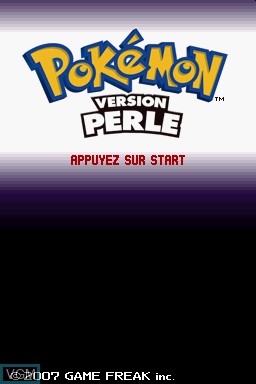 Image de l'ecran titre du jeu Pokemon - Version Perle sur Nintendo DS