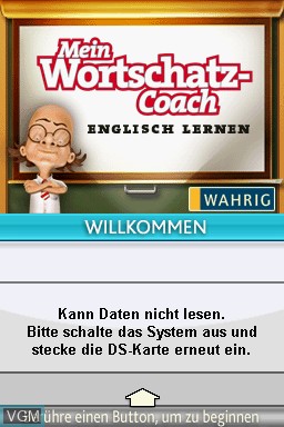 Image de l'ecran titre du jeu Mein Wortschatz-Coach - Englisch Lernen sur Nintendo DS