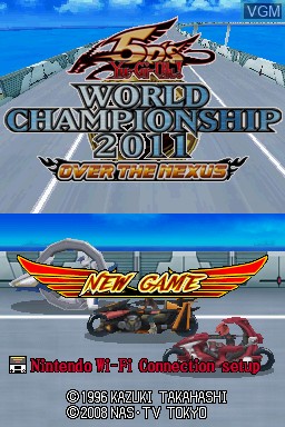Image de l'ecran titre du jeu Yu-Gi-Oh! 5D's World Championship 2011 - Over the Nexus sur Nintendo DS