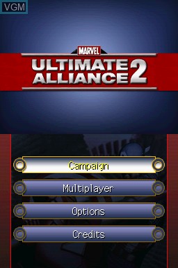 Image de l'ecran titre du jeu Marvel - Ultimate Alliance 2 sur Nintendo DS