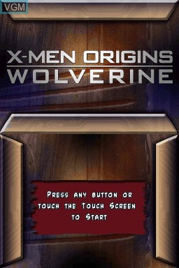 Image de l'ecran titre du jeu X-Men Origins - Wolverine sur Nintendo DS