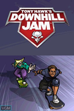 Image de l'ecran titre du jeu Tony Hawk's Downhill Jam sur Nintendo DS
