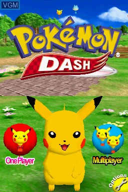 Image du menu du jeu Pokemon Dash sur Nintendo DS