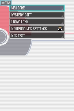 Image du menu du jeu Pokemon White Version 2 sur Nintendo DS
