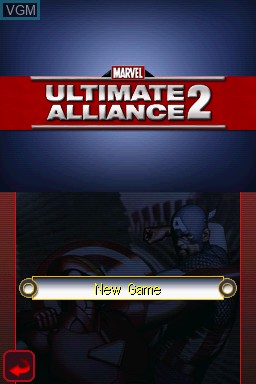 Image du menu du jeu Marvel - Ultimate Alliance 2 sur Nintendo DS
