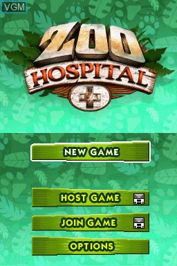 Image du menu du jeu Zoo Hospital sur Nintendo DS