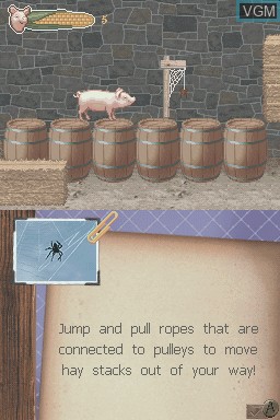 Image in-game du jeu Charlotte's Web sur Nintendo DS
