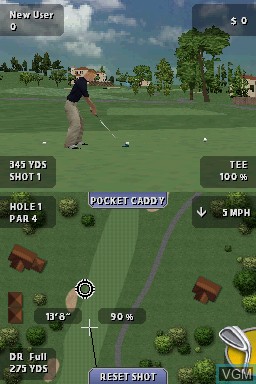 Image in-game du jeu Tiger Woods PGA Tour sur Nintendo DS