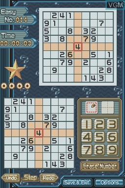 Image in-game du jeu Sudoku Gridmaster sur Nintendo DS
