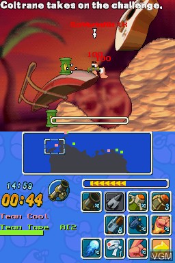 Image in-game du jeu Worms - Open Warfare sur Nintendo DS