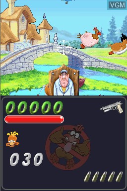 Image in-game du jeu Chicken Shoot sur Nintendo DS