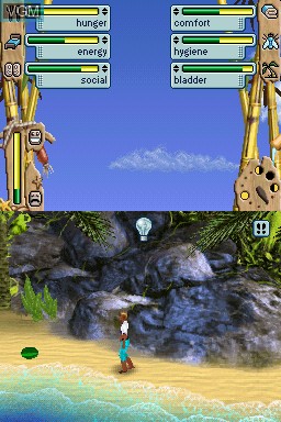 Image in-game du jeu Sims 2, The - Castaway sur Nintendo DS