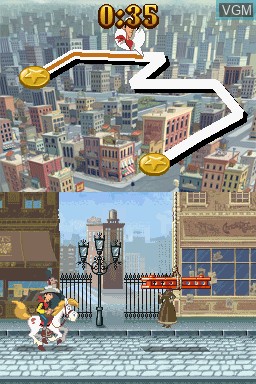 Image in-game du jeu Go West! A Lucky Luke Adventure sur Nintendo DS
