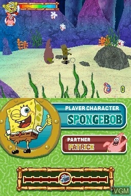 Image in-game du jeu SpongeBob's Atlantis SquarePantis sur Nintendo DS