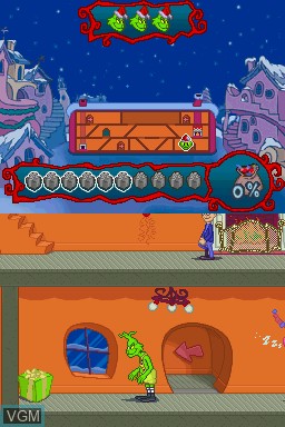 Image in-game du jeu Dr. Seuss - How the Grinch Stole Christmas! sur Nintendo DS