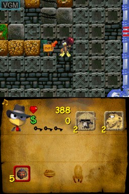 Image in-game du jeu Moorhuhn - Jewel of Darkness sur Nintendo DS