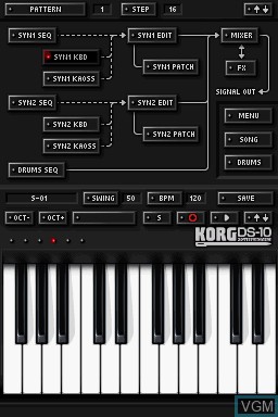 Image in-game du jeu KORG DS-10 Synthesizer sur Nintendo DS