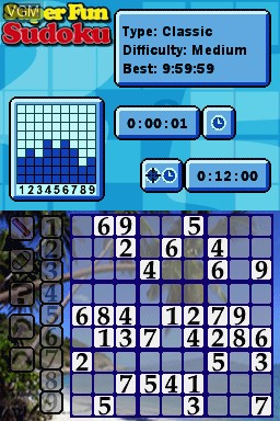Image in-game du jeu Super Fun Sudoku sur Nintendo DS