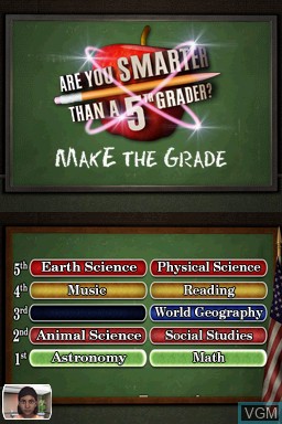 Image in-game du jeu Are You Smarter Than a 5th Grader - Make the Grade sur Nintendo DS