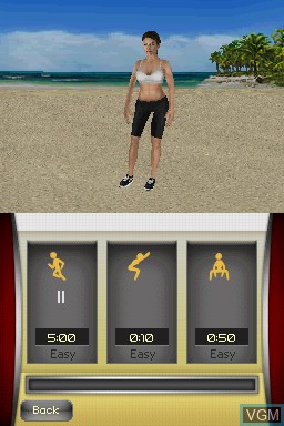 Image in-game du jeu Jillian Michaels Fitness Ultimatum 2010 sur Nintendo DS